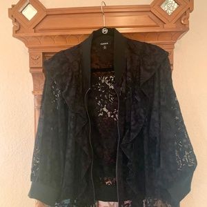 Lace Bomber Jacket